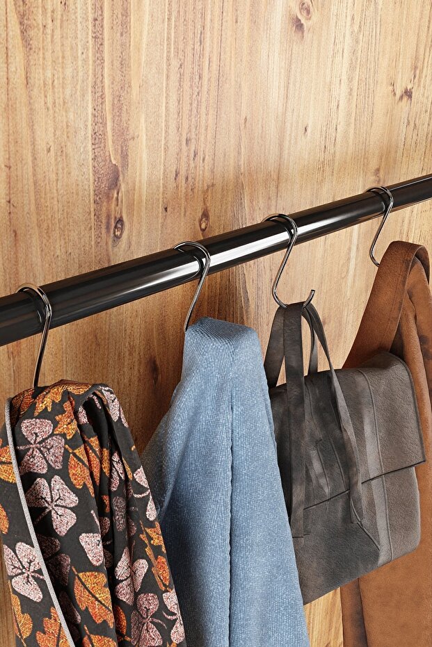 8 سم، خطاف مطبخ، خطاف S، خطاف سلكي، خطاف معدني، خطاف مكرامية - 3