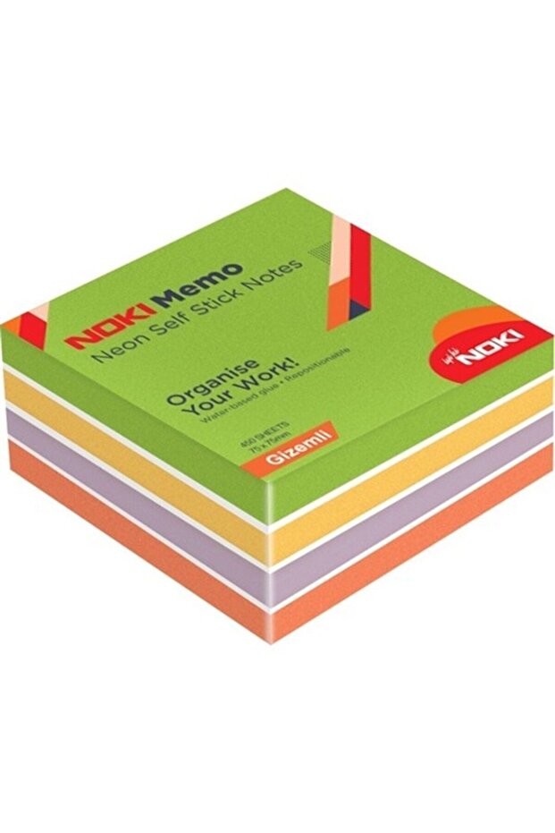 Memo 75*75 Neon Adhesive Cube Block 450 Sheets Mysterious