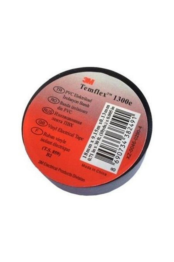 Temflex Izole Elektrik Bandı 500 Adet 18 Mm 9,13 Metre Siyah - 2