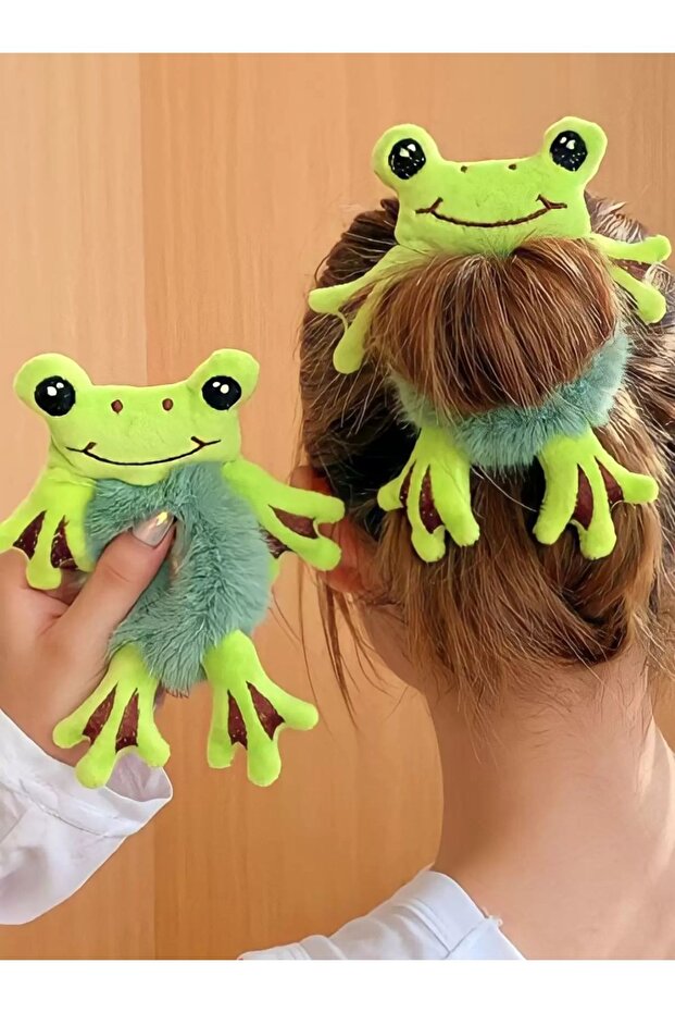 مشبك قطيفة على شكل ضفدع - 1