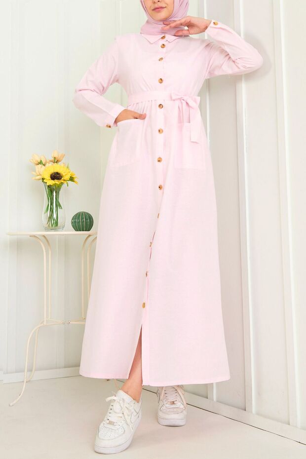 11425-POWDER Rochie - 1