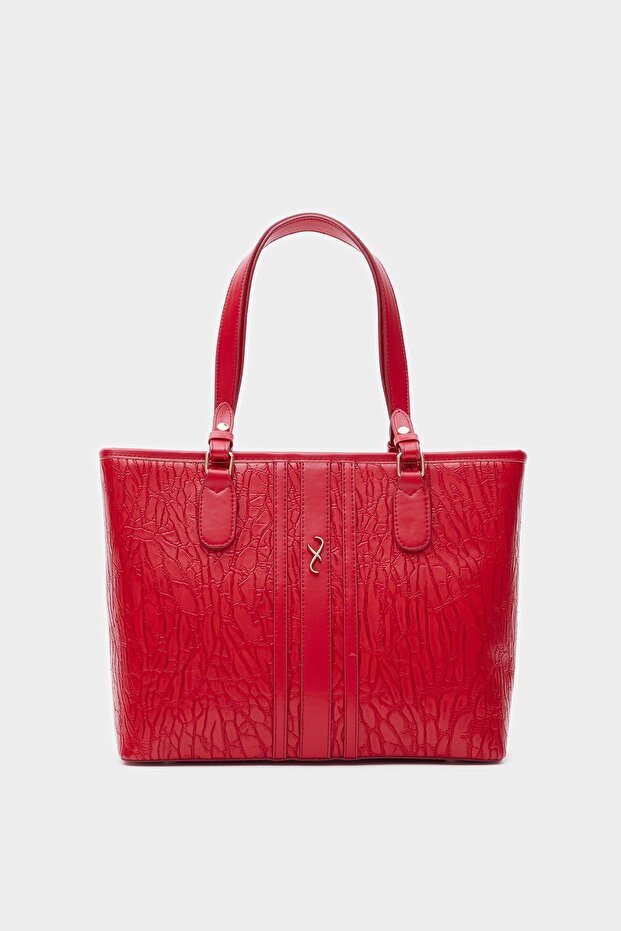 Pame Red Women's Adjustable Strap Hand and Shoulder Bag