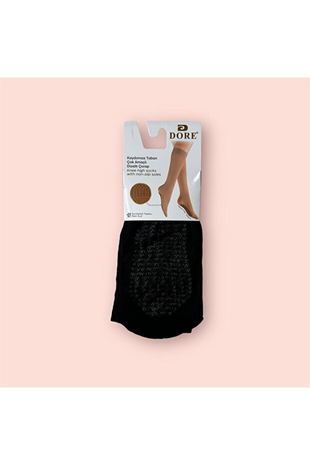 Women's Black Anti-Slip Hajj and Umrah Tavaf Socks Knee Socks