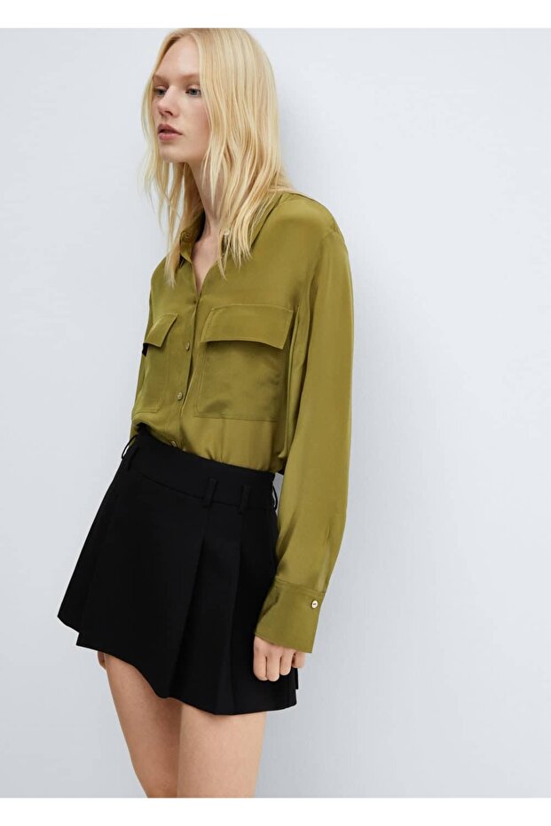 Cepli dökümlü gömlek - 1