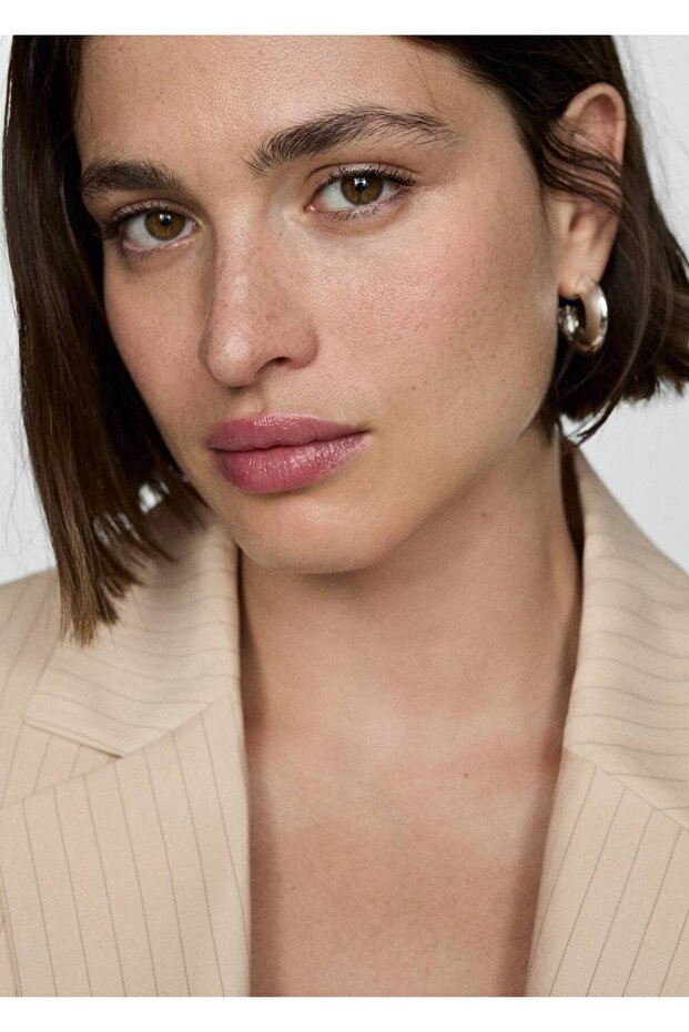 Çizgili kumaş blazer ceket - 5