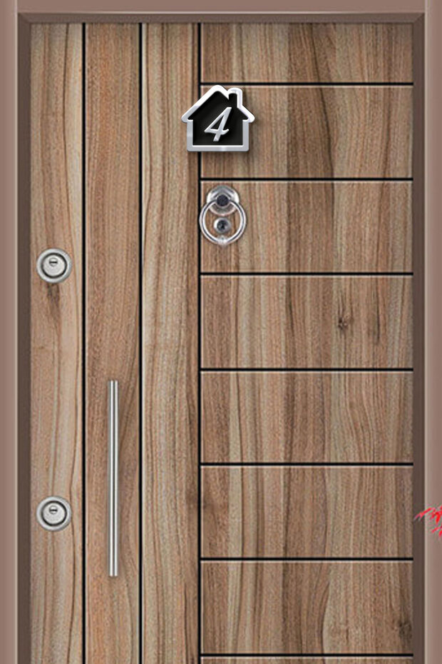 Decorative Mirrored Door Number Plexiglass Kn009 - 1