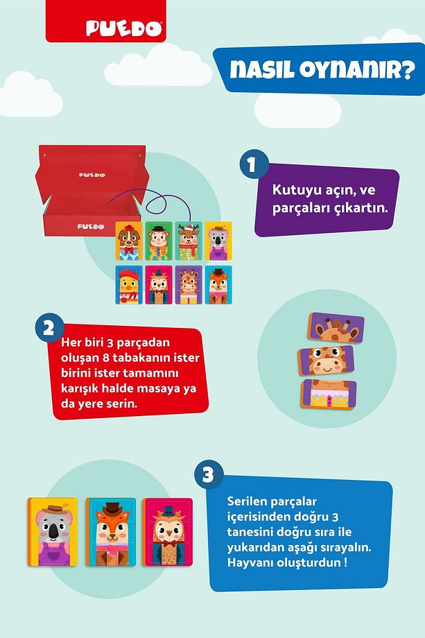 Manyetik Face Puzzle - Sevimli Suratlar - 4