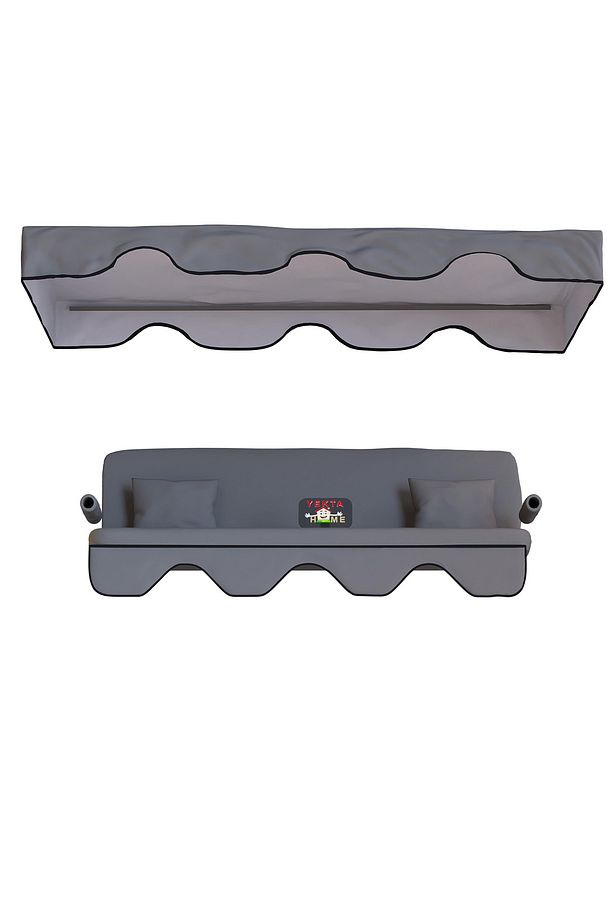 Gümbet 3 kişilik Salıncak Minder Takımı . Yastık Tente Kolluk Minder Süngerli Set - 4