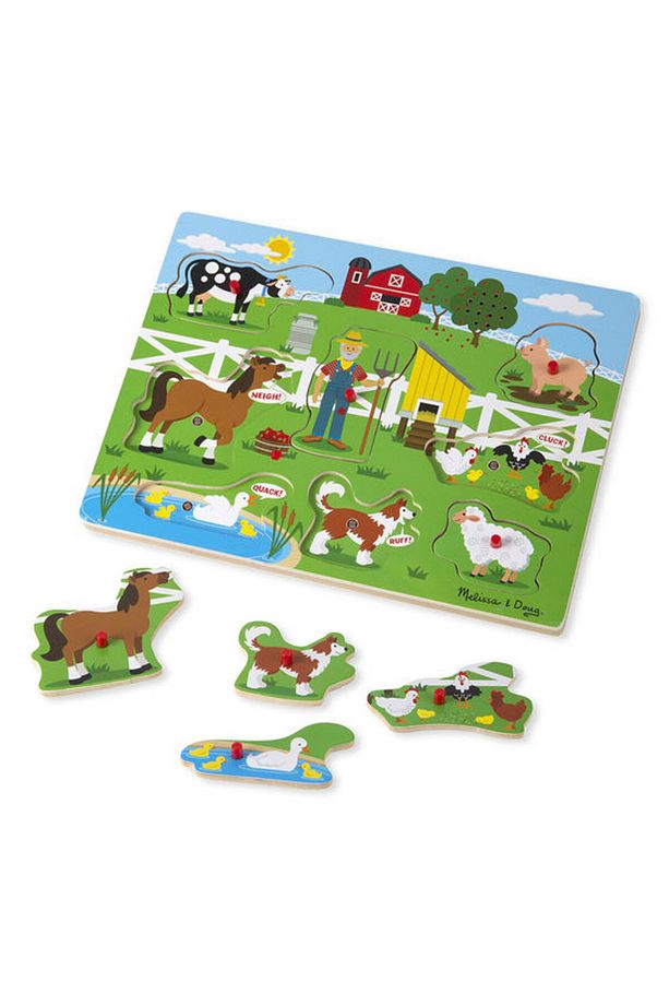 Melissa And Doug Ahşap Sesli Yapboz - Old Macdonal's Farm - 1