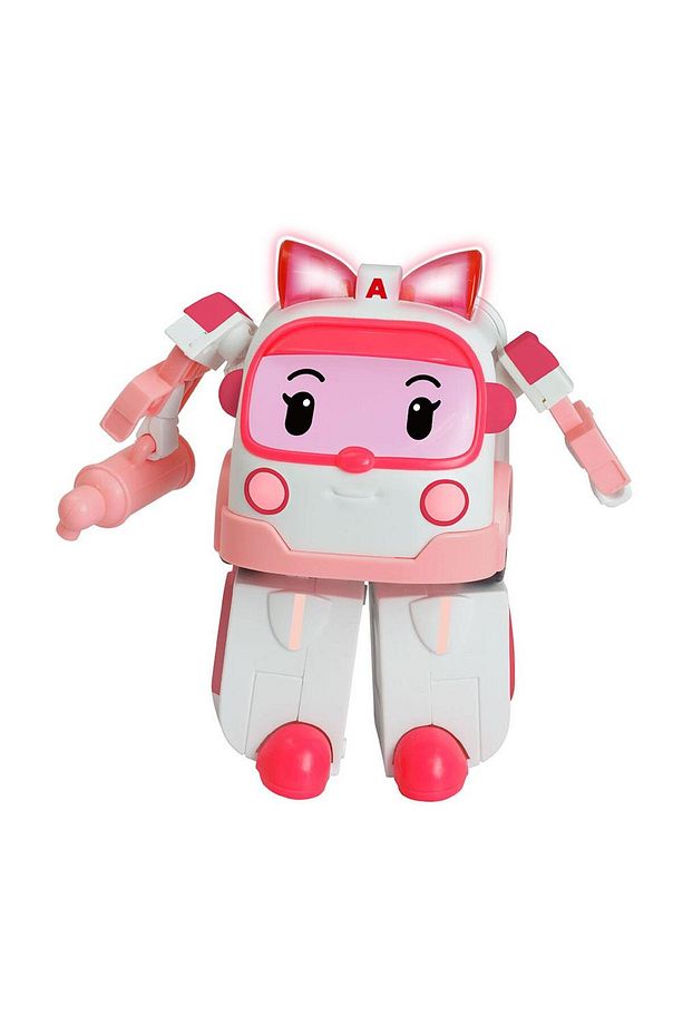 Silverlit Robocar Poli Işıklı Transformers Robot Figür - Amber - 1