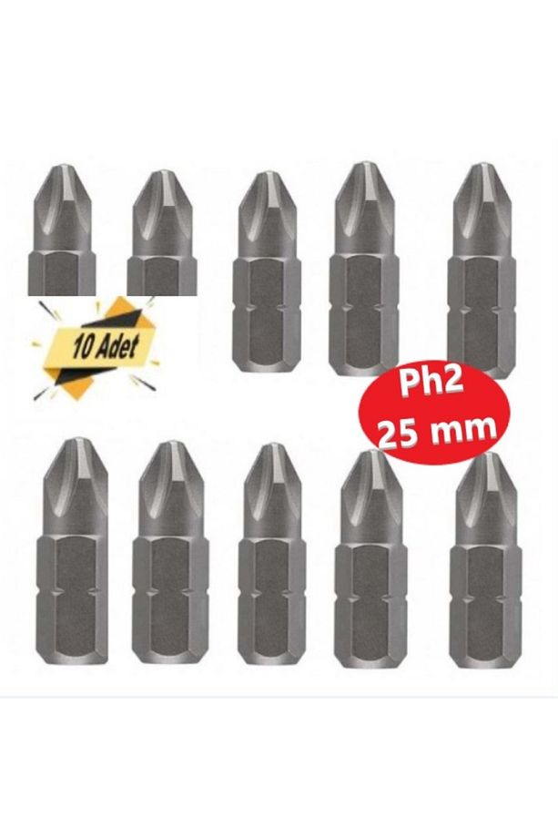 Bits Uç, Yıldız Matkap Ucu PH2X25 mm 10 Adet - 1