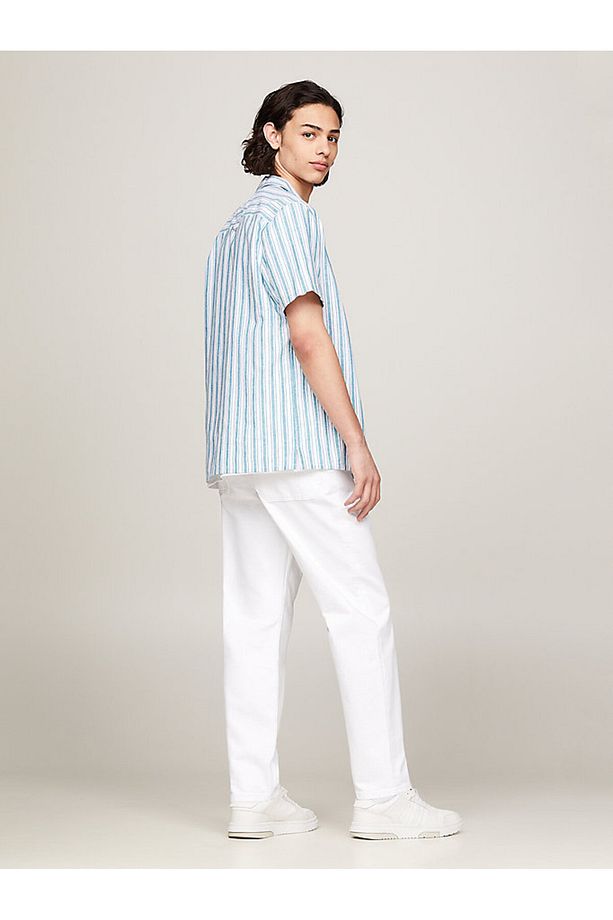 Erkek Tjm Stripe Linen Gömlek - 4