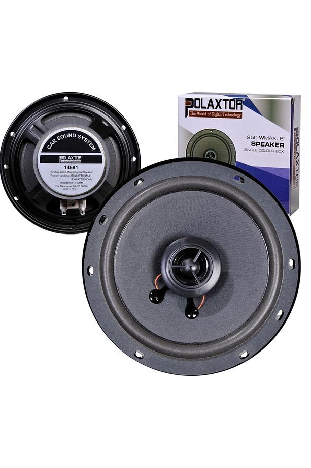 2 Adet Oto Kapı Kolon Teyp Hoparlörü 16cm 250w Tweeterlı - 1
