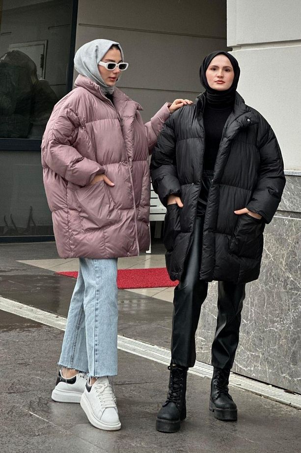 Eva Şişme Mont Gül Kurusu - 1