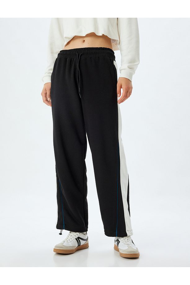 Şardonlu Oversize Geniş Paça Eşofman Altı - 3