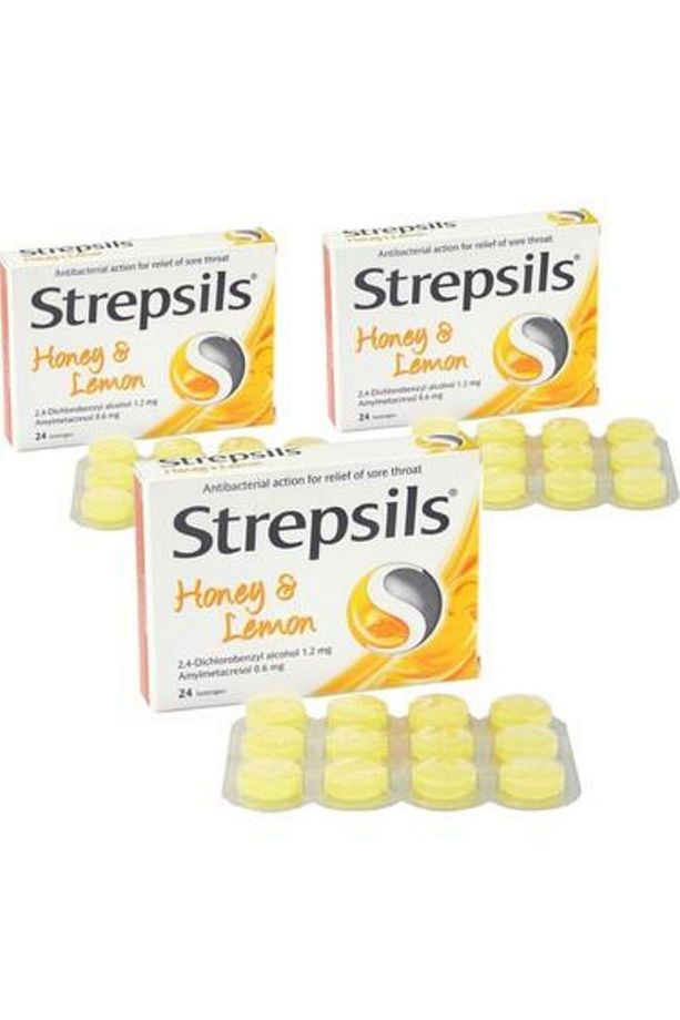 Strepsils Honey & Lemon 24 Pastil | Bal Ve Limon Aromalı 3'lü Paket - 1
