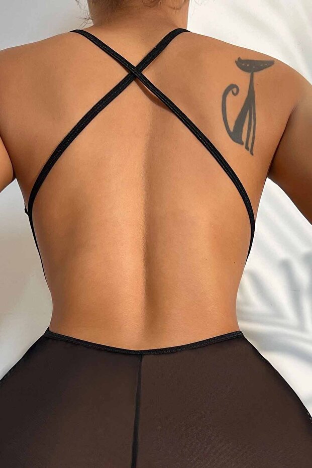 Babydoll Body - Csipkés hálóing design - 2