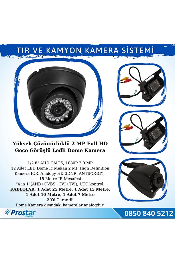 Tır Ve Kamyonlar Için Uzaktan Izlemeli 4 Kameralı 320 Gb Harddisk Kamera Seti - 3