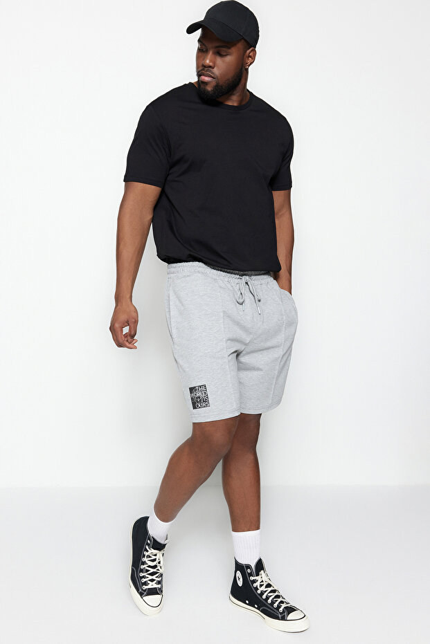 Сірий Regular Fit Plus Size Sort Printed TMNSS23SR00047 - 2