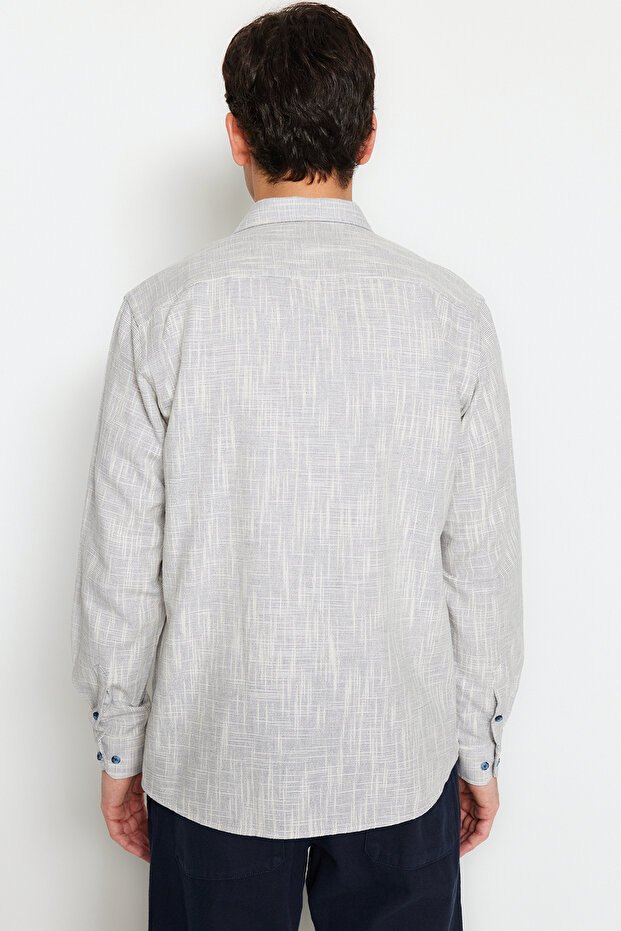 Mavi Regular Fit %100 Pamuk Keten Görünümlü Gömlek TMNSS23GO00111 - 10