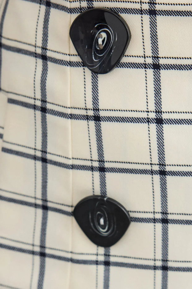 Kontrollü Yüksek Bel Düğme Detaylı Mini Şort Etek - 6