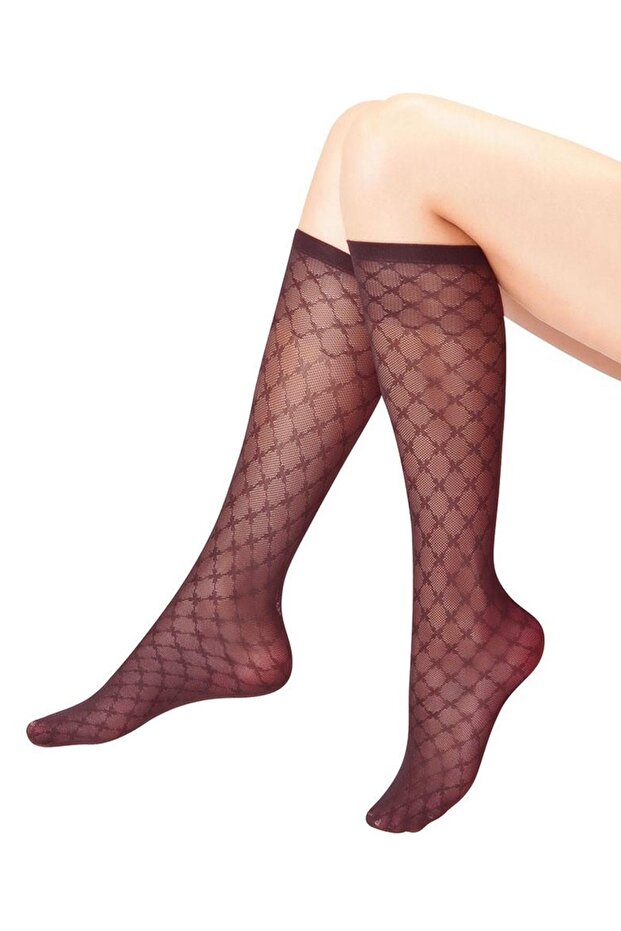 Bordo Renk Çorap - 1