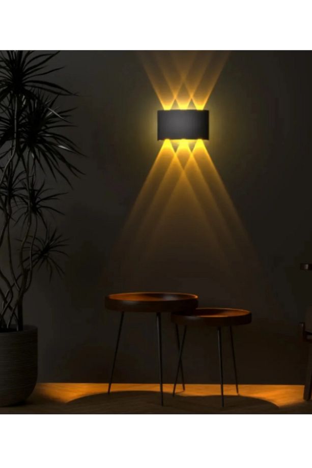Dekoratif Çift Taraf Duvar Aydınlatma Led Aplik Duvar Lambası Modern Aplik Iç Dış Mekan - 3
