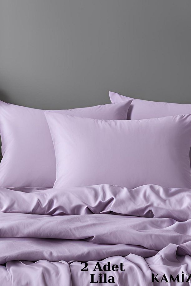 Pamuklu Yastık Kılıfı Kapaklı 2 Adet 50x70 - 1
