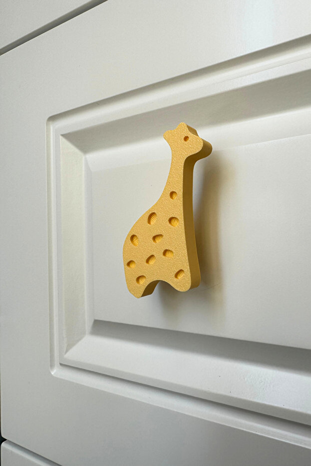 Yellow Giraffe, Cabinet Handle - Furniture Handle for Children's Room, Kitchen, Bathroom and Drawer, Handle D