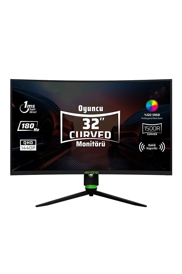 Aryond A32 V2 32" 180hz Qhd 1 Ms Hdr10 300 Nit G-sync Freesync Curved Va Oyuncu Monitörü - 1