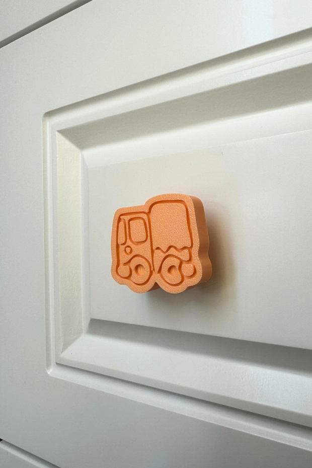 Orange Truck Cabinet Handle- Decorative and Durable Handle for Children's Rooms, Kitchen and Bathroom Cabinets