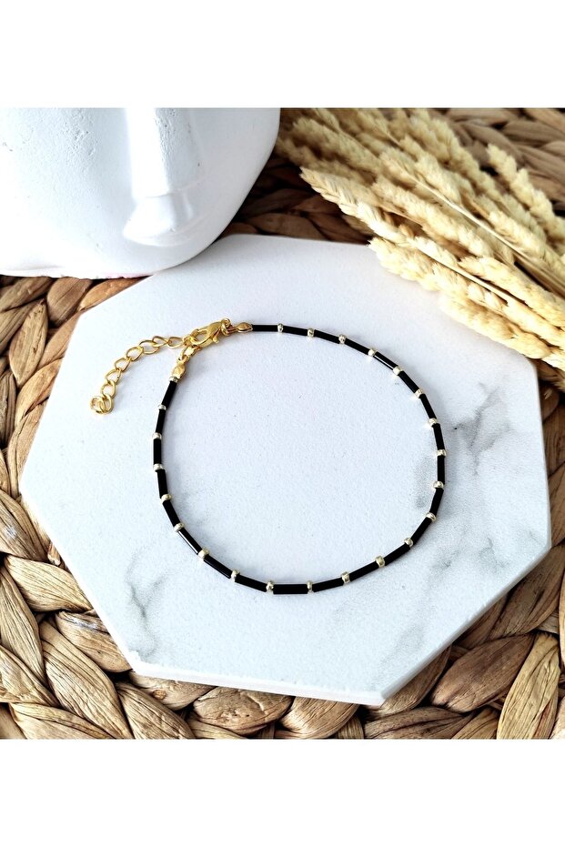 Kadın Siyah Çubuk Halhal - 1