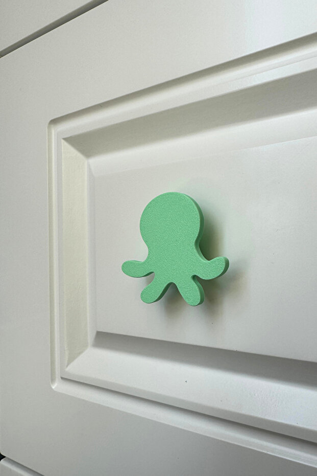 Green Octopus Cabinet Handle-Modern, Stylish and Durable Furniture Handle for Children's Room, Kitchen and Bathroom,Dh