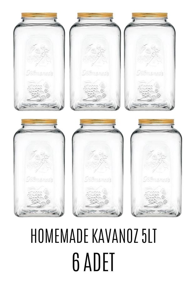 Homemade 5 Lt Turşu Erzak Kavanozu-6 Adet - 1
