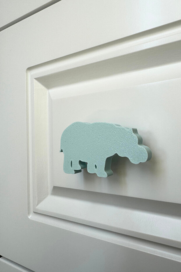 Blue Hippo Cabinet Handle - Modern, Stylish and Durable Furniture Handle for Children's Room, Kitchen and Bathroom