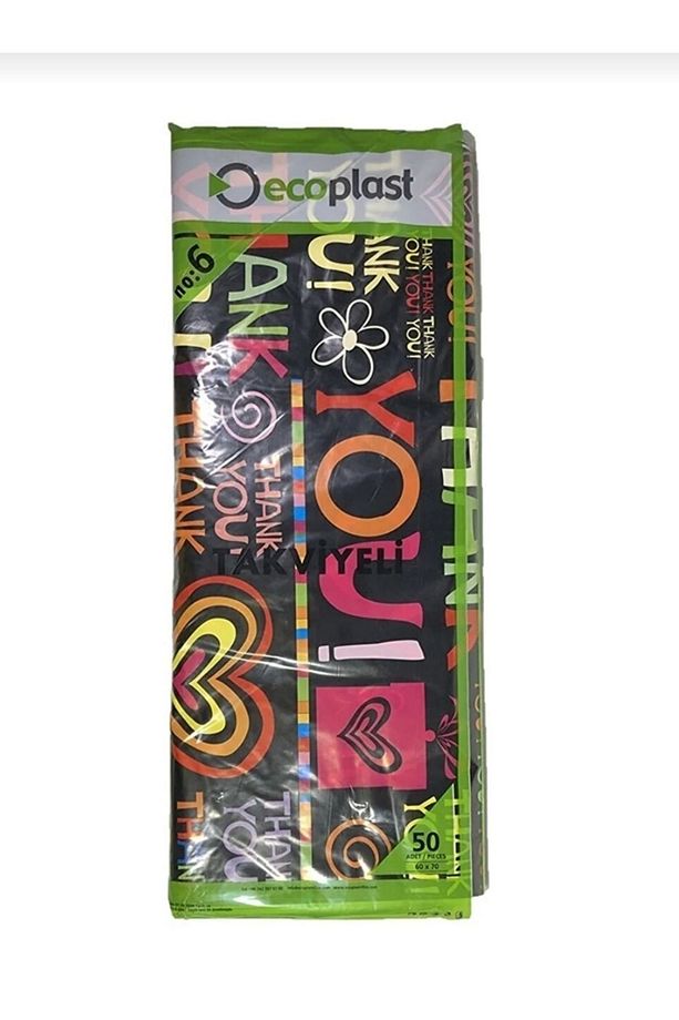 Renkli Takviyeli Poşet 60 X 70 cm (no 6) 50 Adet - 1