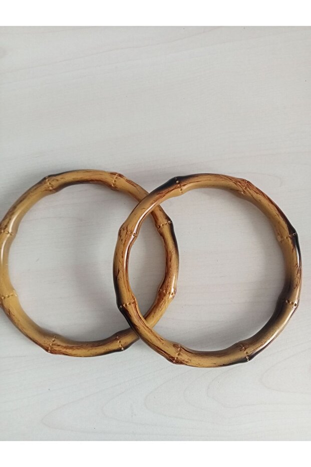 13 cm Bamboo Look Round Ring Bag Handle
