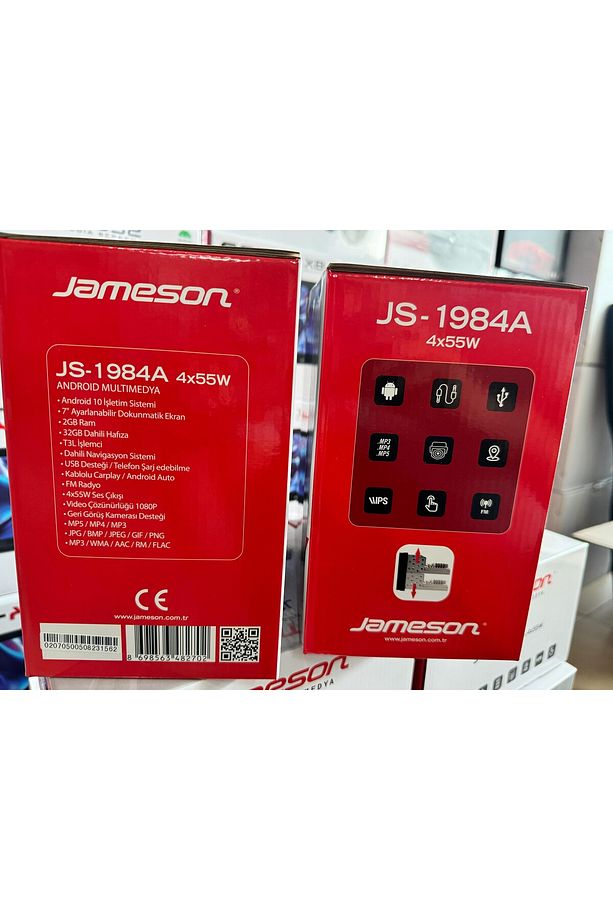JAMSN 7'HD 2/32GB TEKDİN CARPLAY DOUBLE TEYP KAMERA BT MULTİMEDYA ANDROİD 4X55W - 2