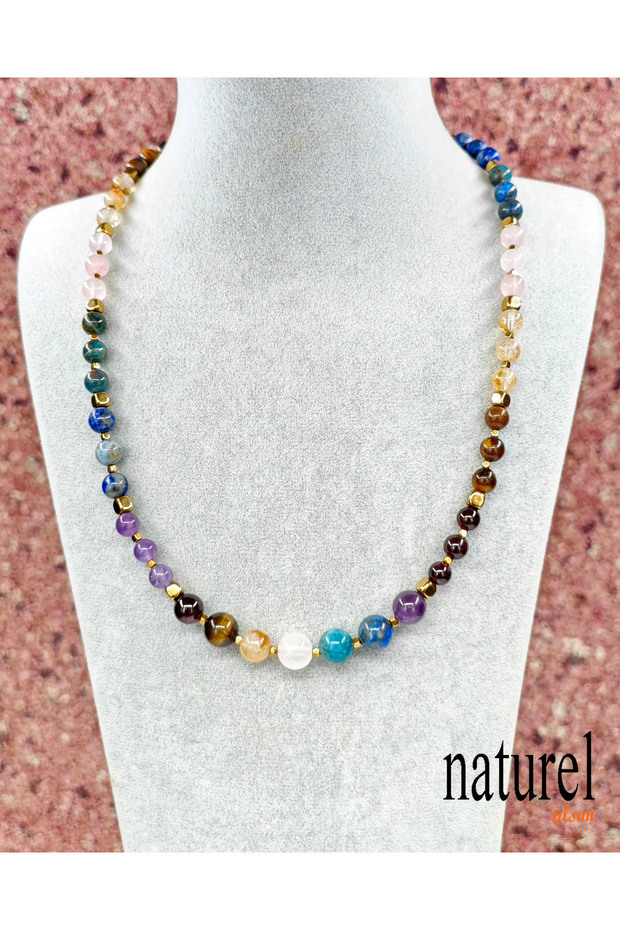 Natural Stone Seven Chakra Necklace Chakra Opening Necklace