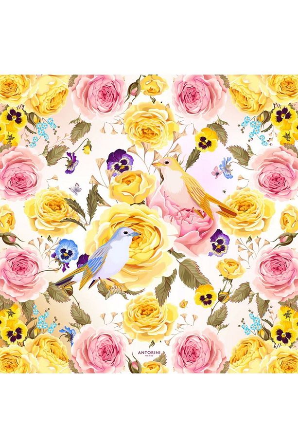 Paradiso Italyan Malı Limited Edition El Yapımı Fular Bandana Şal Como Eşarp - 1