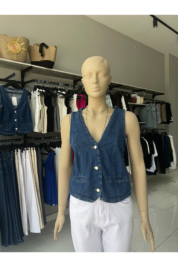 Kot Denim Yelek - 1