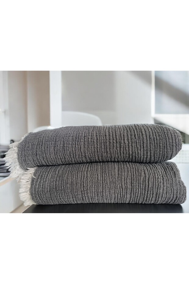 Çift Kişilik 4 Kat Müslin Yatak Örtüsü - 2