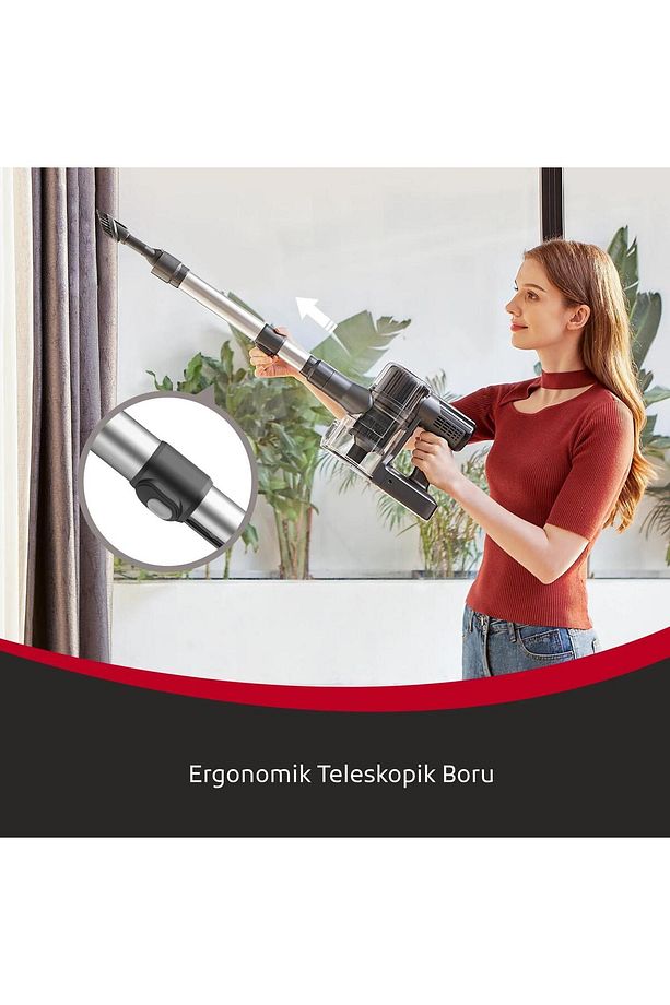Forza Hepa Filtreli Kablosuz Dikey Süpürge Islak Mop Ve Turbo Başlık Hediyeli - 5