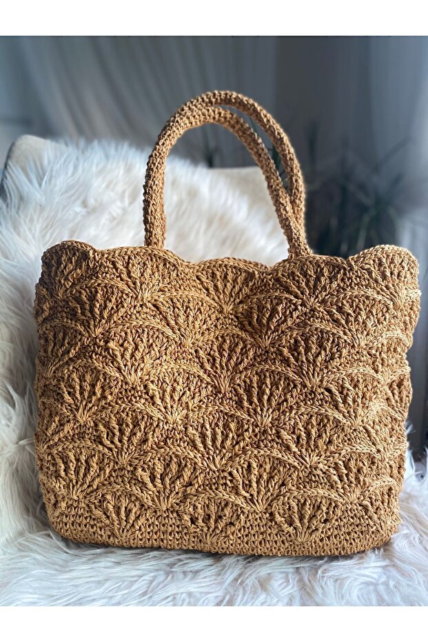 Midye Hasır Çanta - 2