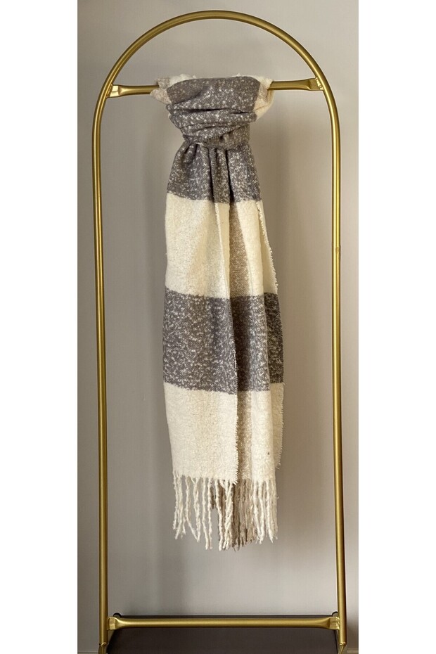 Buklet Püsküllü Kalın Atkı - 4