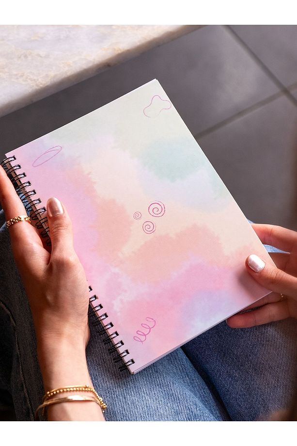 Spiralli Okul Defteri 80 yaprak 4'lü Set - A5 Boy Kareli Defter - 5