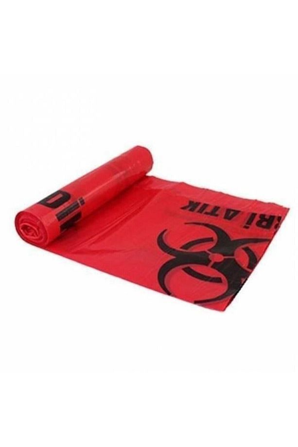 3 Rulo Tam 30 Adet Tıbbi Atık Poşeti Jumbo Büyük Boy 80x110cm 800 Gr - Tıbbi Çöp Torbası - 5
