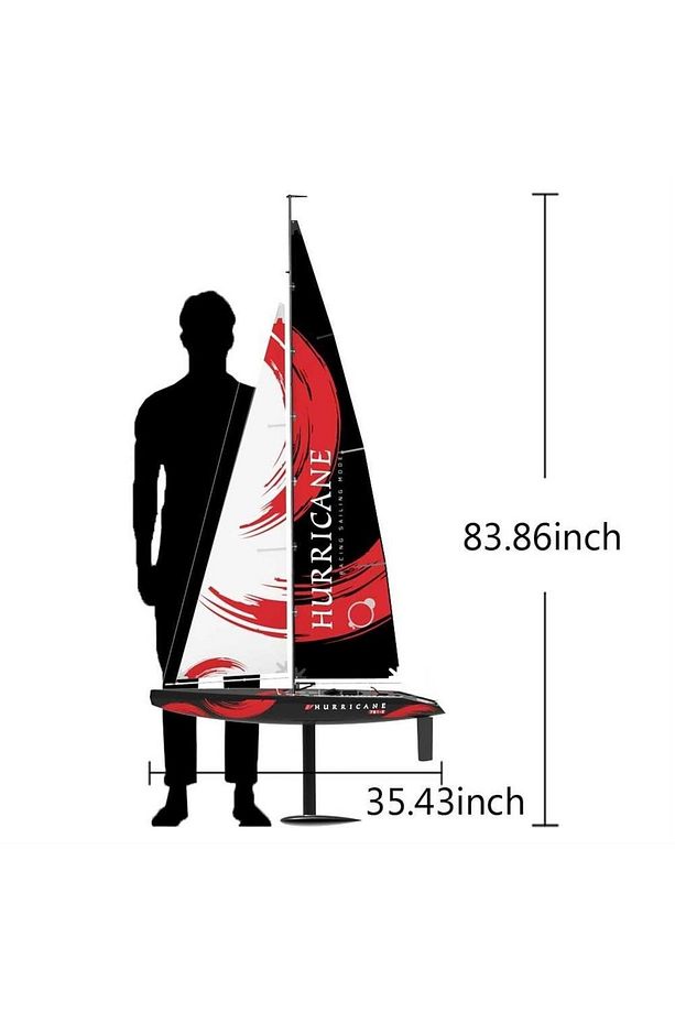 Volantex EXA791-2 Hurricane 100 cm. ABS Gövde, Yelken ve Dümen Servolu,Yarış Tipi RC Yelkenli Model - 7