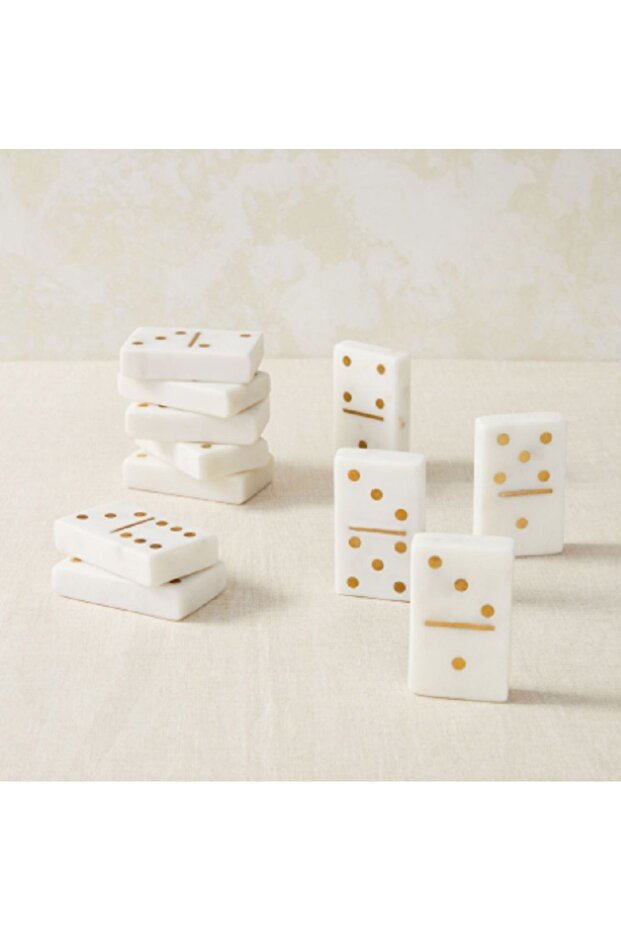 Natural Marble Domino Game Set | Dominoes Game | 20*20cm |