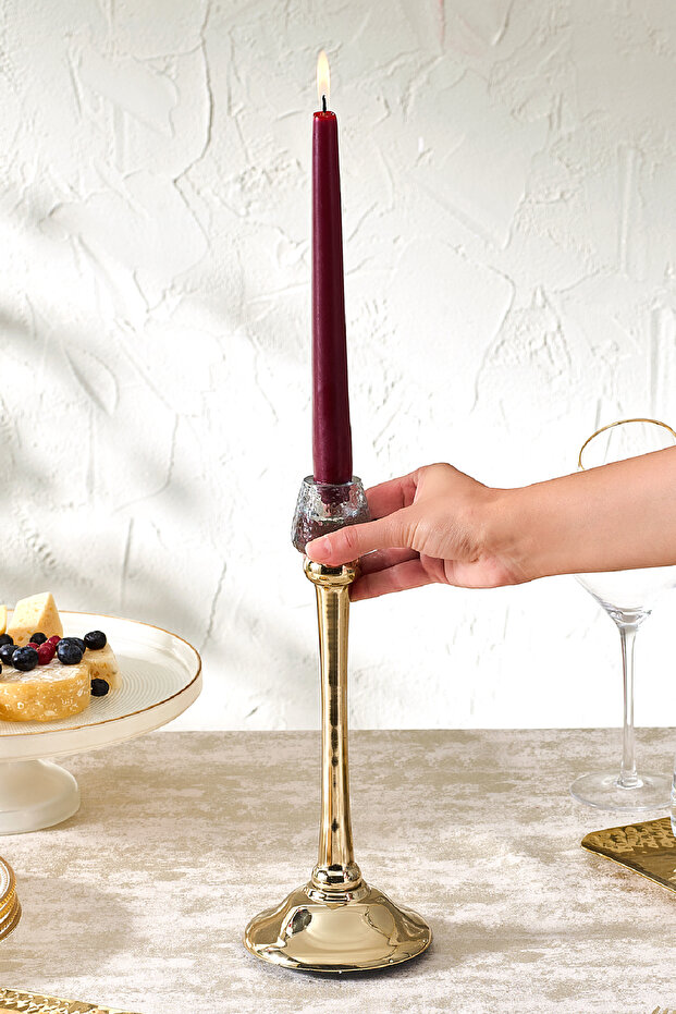 Olivia Şamdan Gold 28 cm - 2